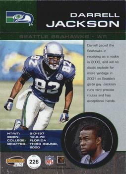 2001 Pacific Invincible #226 Darrell Jackson Back