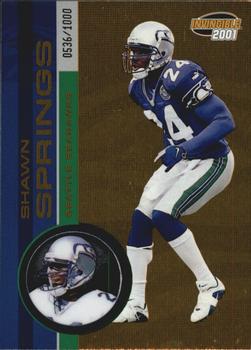 2001 Pacific Invincible #227 Shawn Springs Front