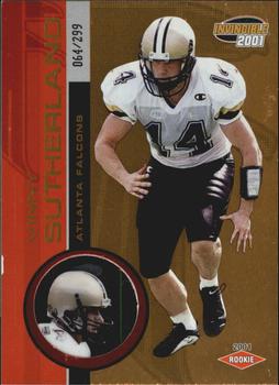 2001 Pacific Invincible #253 Vinny Sutherland Front