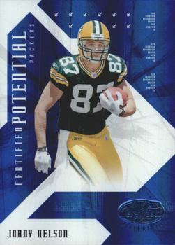 2008 Leaf Certified Materials - Certified Potential Blue #CP-17 Jordy Nelson Front