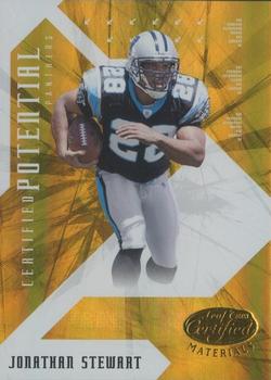 2008 Leaf Certified Materials - Certified Potential Gold #CP-2 Jonathan Stewart Front