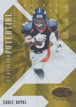 2008 Leaf Certified Materials - Certified Potential Gold #CP-19 Eddie Royal Front