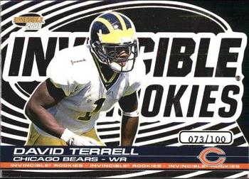 2001 Pacific Invincible - Rookie Die Cuts #3 David Terrell Front