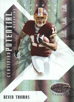 2008 Leaf Certified Materials - Certified Potential Mirror #CP-16 Devin Thomas Front