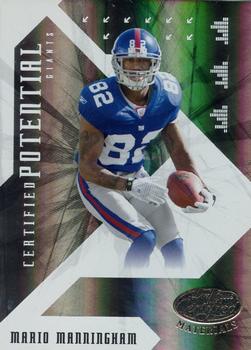 2008 Leaf Certified Materials - Certified Potential Mirror #CP-23 Mario Manningham Front