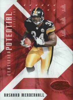 2008 Leaf Certified Materials - Certified Potential Red #CP-4 Rashard Mendenhall Front