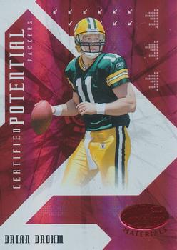 2008 Leaf Certified Materials - Certified Potential Red #CP-13 Brian Brohm Front