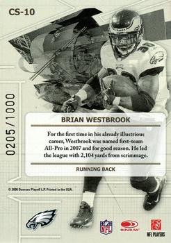 2008 Leaf Certified Materials - Certified Skills #CS-10 Brian Westbrook Back