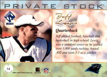2001 Pacific Private Stock #14 Jeff Lewis Back