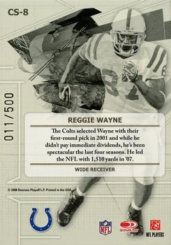 2008 Leaf Certified Materials - Certified Skills Mirror #CS-8 Reggie Wayne Back