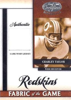 2008 Leaf Certified Materials - Fabric of the Game #FOG-11 Charley Taylor Front