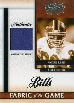 2008 Leaf Certified Materials - Fabric of the Game #FOG-2 Andre Reed Front