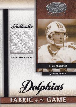 2008 Leaf Certified Materials - Fabric of the Game #FOG-16 Dan Marino Front
