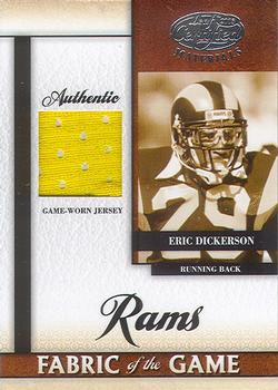 2008 Leaf Certified Materials - Fabric of the Game #FOG-24 Eric Dickerson Front