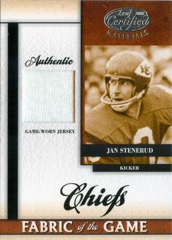 2008 Leaf Certified Materials - Fabric of the Game #FOG-35 Jan Stenerud Front