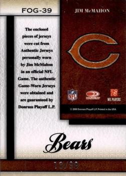2008 Leaf Certified Materials - Fabric of the Game #FOG-39 Jim McMahon Back