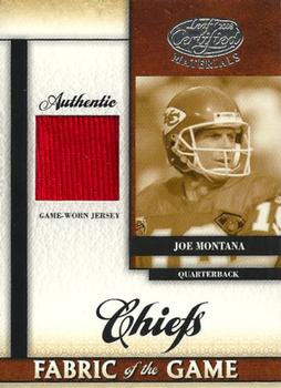 2008 Leaf Certified Materials - Fabric of the Game #FOG-42 Joe Montana Front