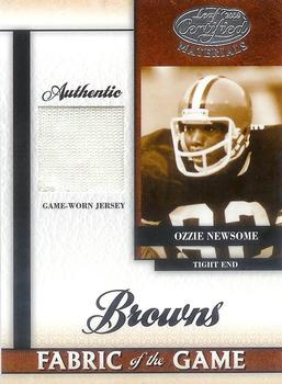 2008 Leaf Certified Materials - Fabric of the Game #FOG-55 Ozzie Newsome Front