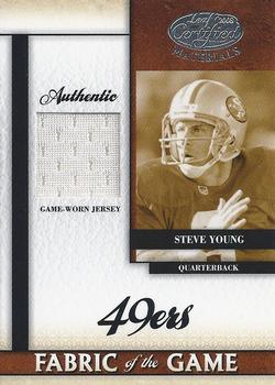 2008 Leaf Certified Materials - Fabric of the Game #FOG-66 Steve Young Front