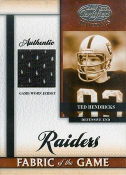 2008 Leaf Certified Materials - Fabric of the Game #FOG-67 Ted Hendricks Front