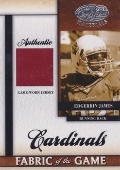2008 Leaf Certified Materials - Fabric of the Game #FOG-80 Edgerrin James Front