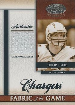 2008 Leaf Certified Materials - Fabric of the Game #FOG-103 Philip Rivers Front