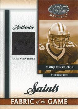 2008 Leaf Certified Materials - Fabric of the Game #FOG-111 Marques Colston Front