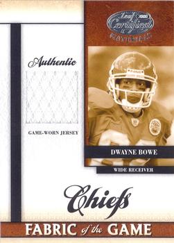 2008 Leaf Certified Materials - Fabric of the Game #FOG-123 Dwayne Bowe Front