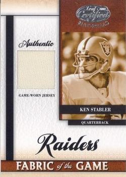 2008 Leaf Certified Materials - Fabric of the Game #FOG-46 Ken Stabler Front