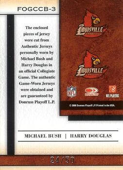 2008 Leaf Certified Materials - Fabric of the Game College Combos #FOGCCB-3 Michael Bush / Harry Douglas Back