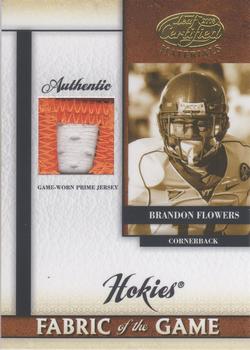 2008 Leaf Certified Materials - Fabric of the Game College Prime #FOGC-19 Brandon Flowers Front