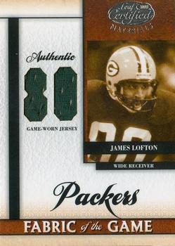 2008 Leaf Certified Materials - Fabric of the Game Jersey Number #FOG-34 James Lofton Front