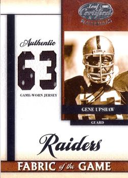 2008 Leaf Certified Materials - Fabric of the Game Jersey Number #FOG-29 Gene Upshaw Front