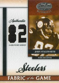 2008 Leaf Certified Materials - Fabric of the Game Jersey Number #FOG-45 John Stallworth Front