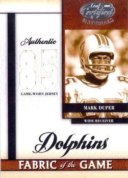 2008 Leaf Certified Materials - Fabric of the Game Jersey Number #FOG-51 Mark Duper Front
