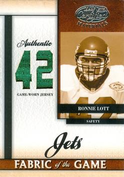 2008 Leaf Certified Materials - Fabric of the Game Jersey Number #FOG-61 Ronnie Lott Front