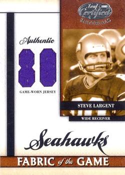 2008 Leaf Certified Materials - Fabric of the Game Jersey Number #FOG-64 Steve Largent Front