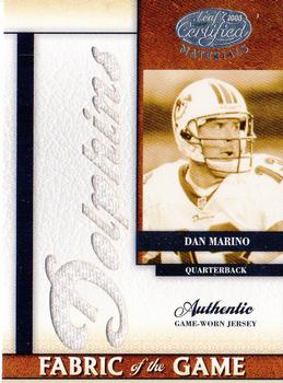 2008 Leaf Certified Materials - Fabric of the Game NFL Die Cut #FOG-16 Dan Marino Front