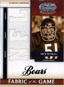 2008 Leaf Certified Materials - Fabric of the Game NFL Die Cut #FOG-21 Dick Butkus Front