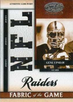 2008 Leaf Certified Materials - Fabric of the Game NFL Die Cut #FOG-29 Gene Upshaw Front
