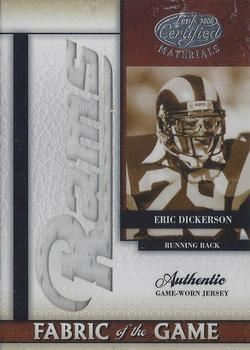 2008 Leaf Certified Materials - Fabric of the Game Team Die Cut #FOG-24 Eric Dickerson Front