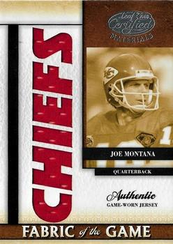 2008 Leaf Certified Materials - Fabric of the Game Team Die Cut #FOG-42 Joe Montana Front