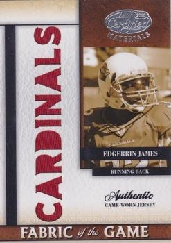 2008 Leaf Certified Materials - Fabric of the Game Team Die Cut #FOG-80 Edgerrin James Front
