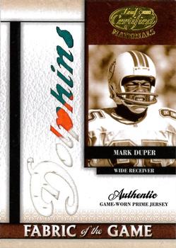 2008 Leaf Certified Materials - Fabric of the Game Team Die Cut Prime #FOG-51 Mark Duper Front