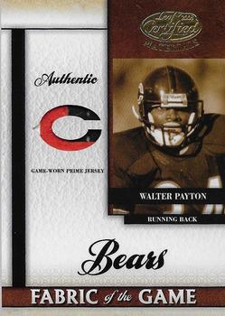 2008 Leaf Certified Materials - Fabric of the Game Team Logo Prime #FOG-71 Walter Payton Front