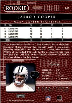 2001 Playoff Absolute Memorabilia #147 Jarrod Cooper Back
