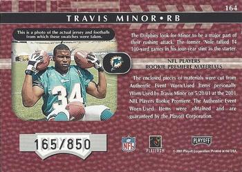 2001 Playoff Absolute Memorabilia #164 Travis Minor Back