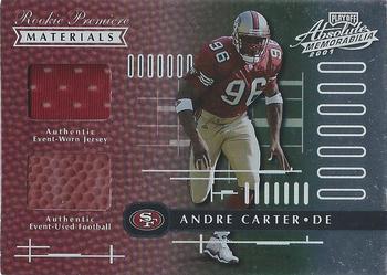 2001 Playoff Absolute Memorabilia #175 Andre Carter Front