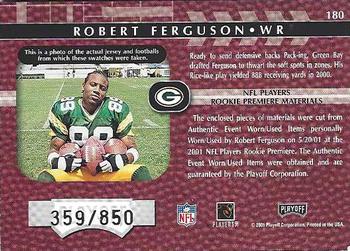 2001 Playoff Absolute Memorabilia #180 Robert Ferguson Back