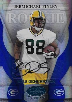 2008 Leaf Certified Materials - Mirror Blue Signatures #168 Jermichael Finley Front